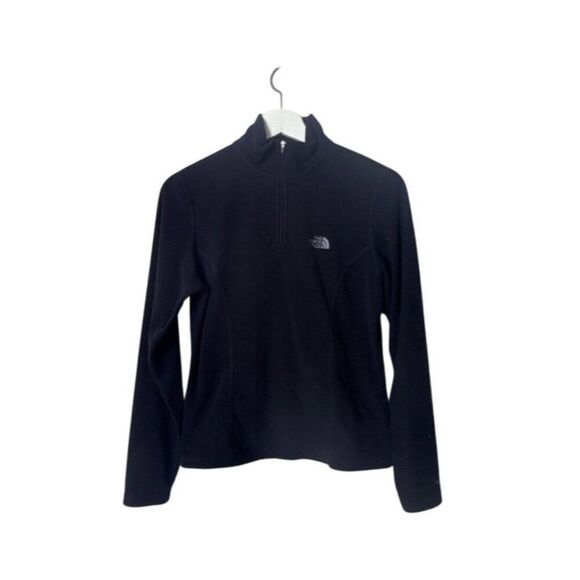 The North Face Womens Black Fleece Quarter-Zip Pullover Jacket SP - Picture 1 of 5